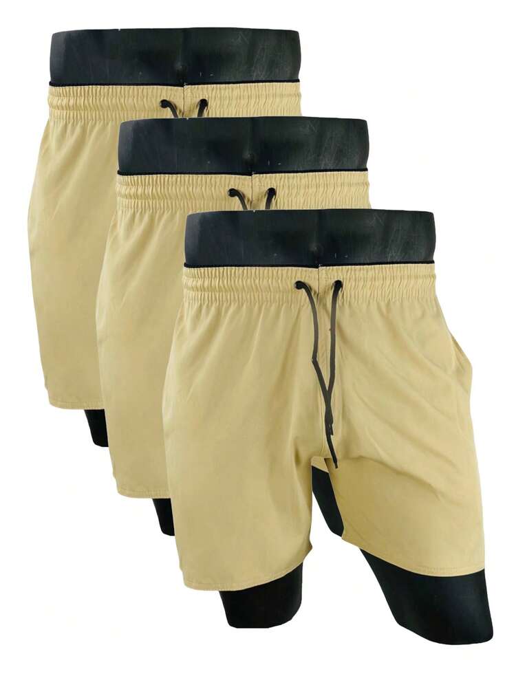 Men Shorts - Khaki - View 8