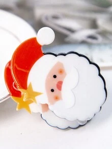1 Miếng Của phụ nữ Dễ thương Ông già Noen Chân Kẹp Đối với Lễ hội Các bữa tiệc - Đỏ và trắng - Xem 6