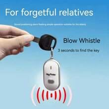 Smart Key Finder, Voice Control Locator, Anti-Lost Alarm, Whistle To Find Keys - White - View 6