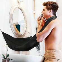 A Practical and Thoughtful Gift for Men: Beard Shave Apron Bib Trimmer Holder Rack - Black - View 7