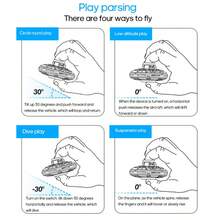 1 Pieza Juguete Volador De Suspensión De Inducción Ufo - Negro - Ver 8