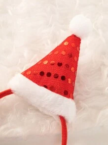 1 Băng đô hình mũ Giáng sinh, Hoàn hảo cho lễ hội, Băng đô cài tóc cho phụ kiện tóc nữ - Nhiều màu - Xem 3