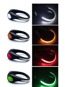 1 件綠色 Led 燈鞋夾適用於摩托車/自行車騎行、跑步、戶外夜跑、街舞 - 綠色 - 查看 8
