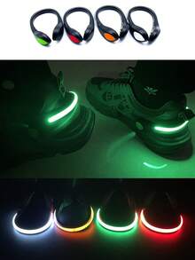 1 件綠色 Led 燈鞋夾適用於摩托車/自行車騎行、跑步、戶外夜跑、街舞 - 綠色 - 查看 6
