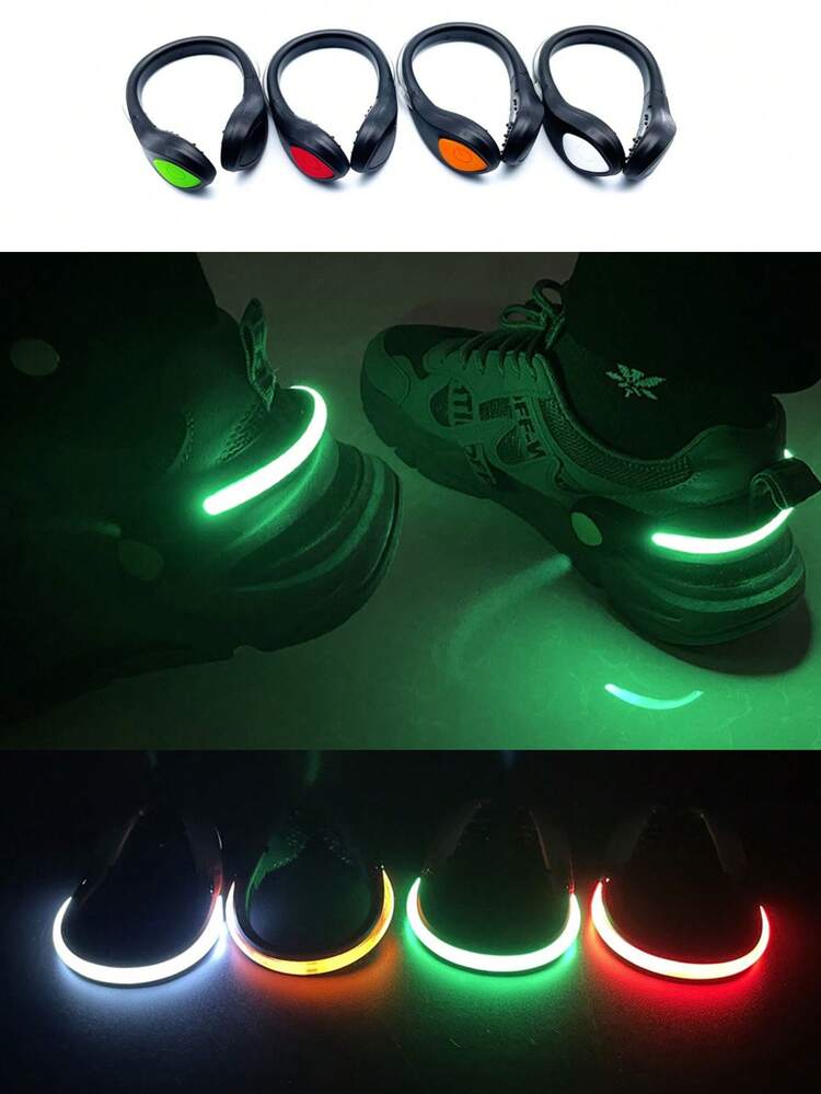 1 Miếng Màu xanh lá Đèn LED Giày Kẹp Đối với Cưỡi ,  chạy , Ngoài trời Chạy đêm , Đường phố Nhảy múa - màu xanh lá - Xem 5