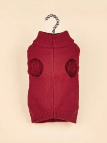 1 Miếng Áo len cho chó Với Vòng cổ , Thoải mái & Độ co giãn Cao Nhiều màu Xoắn Lanh Dệt Đối với Mùa Thu & Mùa Đông - Màu Đỏ Sâu - Xem 6