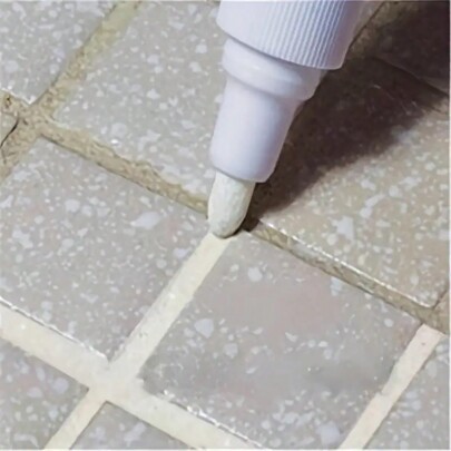 Waterproof Quick-Drying Tile Grout Pen, Comes With Replacement Nibs, Wall Grout Pen, Mold-Proof Decorative Grout Pen For Tiles, Floors, Bathrooms, Tile Repair Tool, Home Decor Grout Pen, Tile Pen, Grout Pen, Cement Jointing Decorative Pen, Home Decor Christmas New Year Holiday Decorative Pen, Mural Painting Decorative Pen