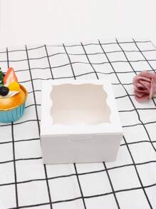 小開窗烘焙包裝盒-5入組婚禮派對禮品袋 - 白色 - 查看 4