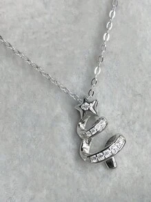 Star Shaped Christmas Tree Pendant Necklace - Christmas Tree - View 1