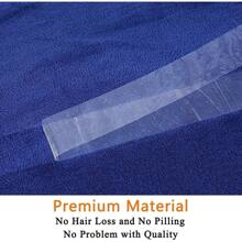 羊毛毯 超柔软法兰绒毯 轻质毛绒毯 适用于沙发或床 四季羊毛毯 适用于沙发或床 尺寸，柔软毛绒，奢华法兰绒膝毯，超舒适 - 寶藍色 - 查看 8