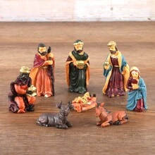 Bộ 8 tượng Chúa Jesus, Trang trí bàn làm việc tại nhà - màu nâu - Xem 1