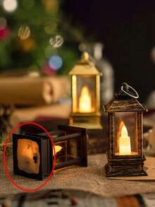 1入聖誕裝飾復古小馬燈led電子蠟燭燈家居裝飾禮品燈籠裝飾