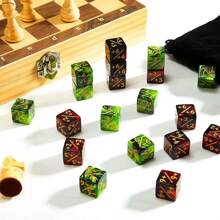 Double Color Operation Dice With Plus And Minus Signs, Gaming Accessory For Board Game, Educational Game, Math Toy - Green - View 4
