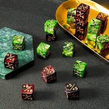 Double Color Operation Dice With Plus And Minus Signs, Gaming Accessory For Board Game, Educational Game, Math Toy - Green - View 3