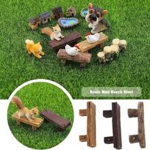3入組微型樹脂長椅,仙女花園景觀裝飾,街頭長椅,娃娃屋配件,景點裝飾 - 多色 - 查看 3