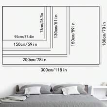 1片絨面織物背景布,由康定斯基油畫圖案製成,非常適合為臥室牆面裝飾 - 酒紅色 - 查看 3
