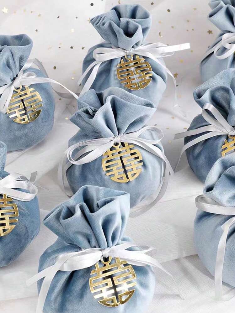 20 Sacchetti Portagioie In Velluto Nero Con Coulisse – 15x19cm – Per Bomboniere, Regali, Caramelle E Accessori