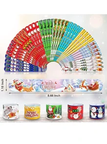 1PC Slap Bracelets For Kids,Party Favors Gift Bag Filler  Stocking Stuffers   New Year Gifts - Multicolor - View 4