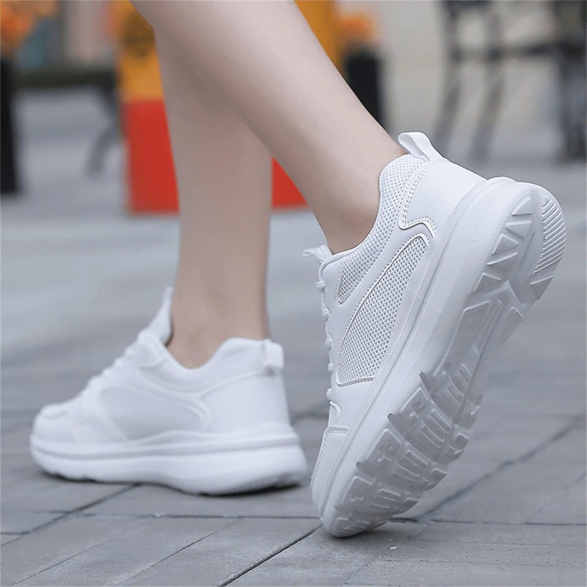 男士透氣網布秋天休閒軟底減震運動鞋,跑步鞋,黑色鞋,女性彈簧PU皮革防水防滑鞋辦公和旅行,媽媽的增加鞋,白色運動鞋,男士透氣網布跑步鞋,情侶鞋