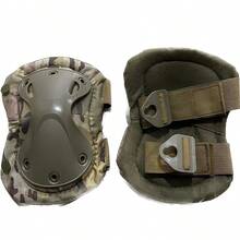 4入組迷彩膝蓋和肘部護具,4件套,跪地和爬行訓練戰鬥裝備,真人cs徑騎運動護具,戶外運動狩獵安全護具,成人護墊 - 銅色 - 查看 5