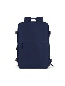 男士旅行背包工作包，手提行李箱，防水商務大型背包週末包，帶USB充電口的輕巧耐用筆記本電腦背包，適合15.6英寸筆記本電腦，女性旅行背包，多功能多層口袋與鞋履，適用於旅遊商務旅行上學和工作，戶外情人節禮物男女皆宜的禮物 - 藏蓝色 - 查看 4