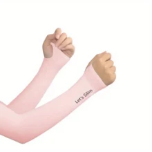1 双防晒防紫外线夏季降温露指压缩冰丝臂套男女户外运动驾驶臂套袖臂套臂套臂套臂套臂套袖套袖套臂套手套臂套防晒袖手套耸肩防晒袖短上衣防晒手套紫外线防护手套衬衫连衣裙配饰 - 白色 - 查看 11