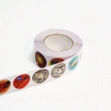 1pc Photo Frame & Paper Washi Tape Album Scrapbooking Diy Growth Record Book Decorative Material Sticker With Ultra-thin Grid Line - Multicolor - View 4