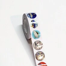 1pc Photo Frame & Paper Washi Tape Album Scrapbooking Diy Growth Record Book Decorative Material Sticker With Ultra-thin Grid Line - Multicolor - View 3