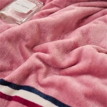 1個加厚雙面法蘭絨毛毯,高克重,暖奶珊瑚絨,網格圖案,適用於臥室,客廳,旅行