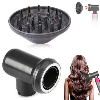 2 pièces/set Diffuseur de sèche-cheveux haute vitesse et ensemble d'adaptateur, diffuseur de sèche-cheveux et adaptateur pour sèche-cheveux haute vitesse