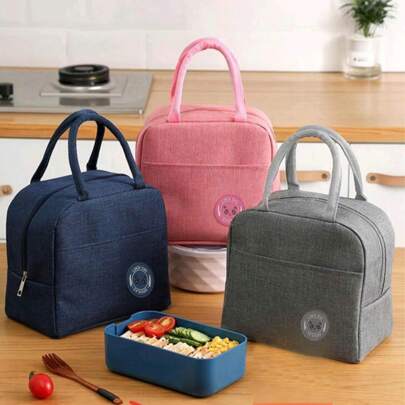 Large Capacity Portable Aluminum Foil Thickened Insulated Lunch Box Bag