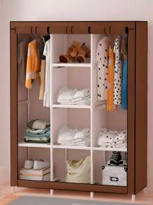 Portable Buildable Wardrobe Closet Aluminum Material And Quality And Resistant Fabric.