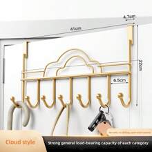 1入金屬鐵製掛鉤,適用於家居存放(浴室、毛巾、包等),無需鑽孔,具防水功能