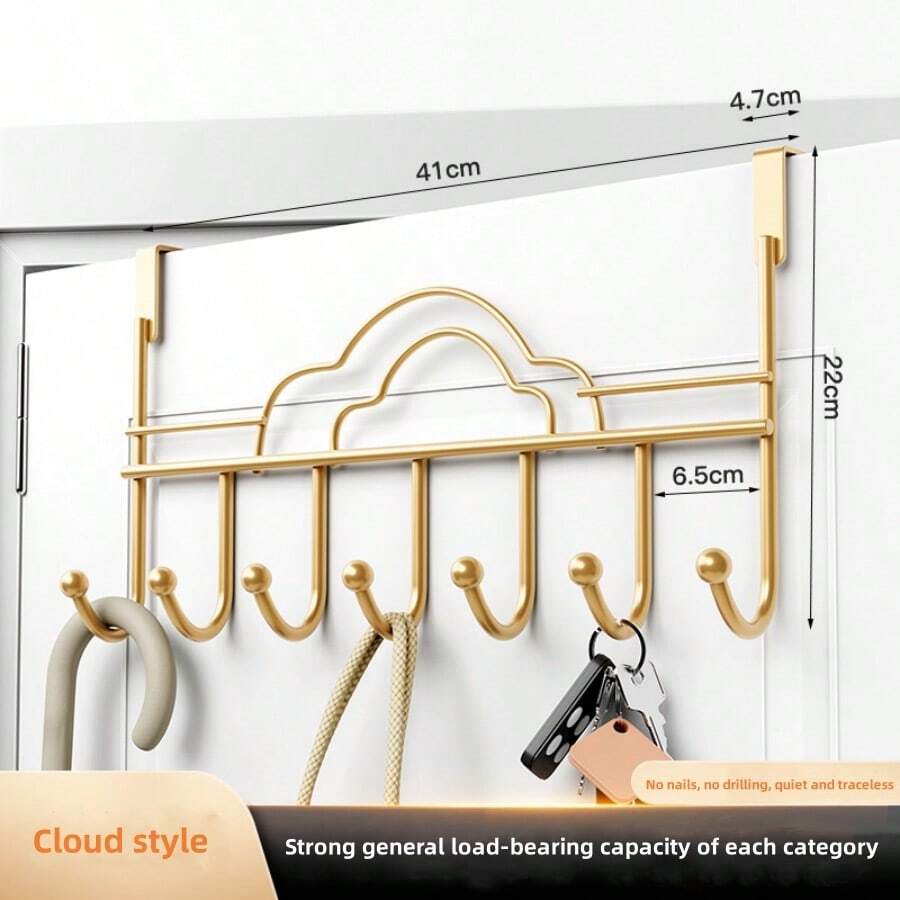 1入金屬鐵製掛鉤,適用於家居存放(浴室、毛巾、包等),無需鑽孔,具防水功能