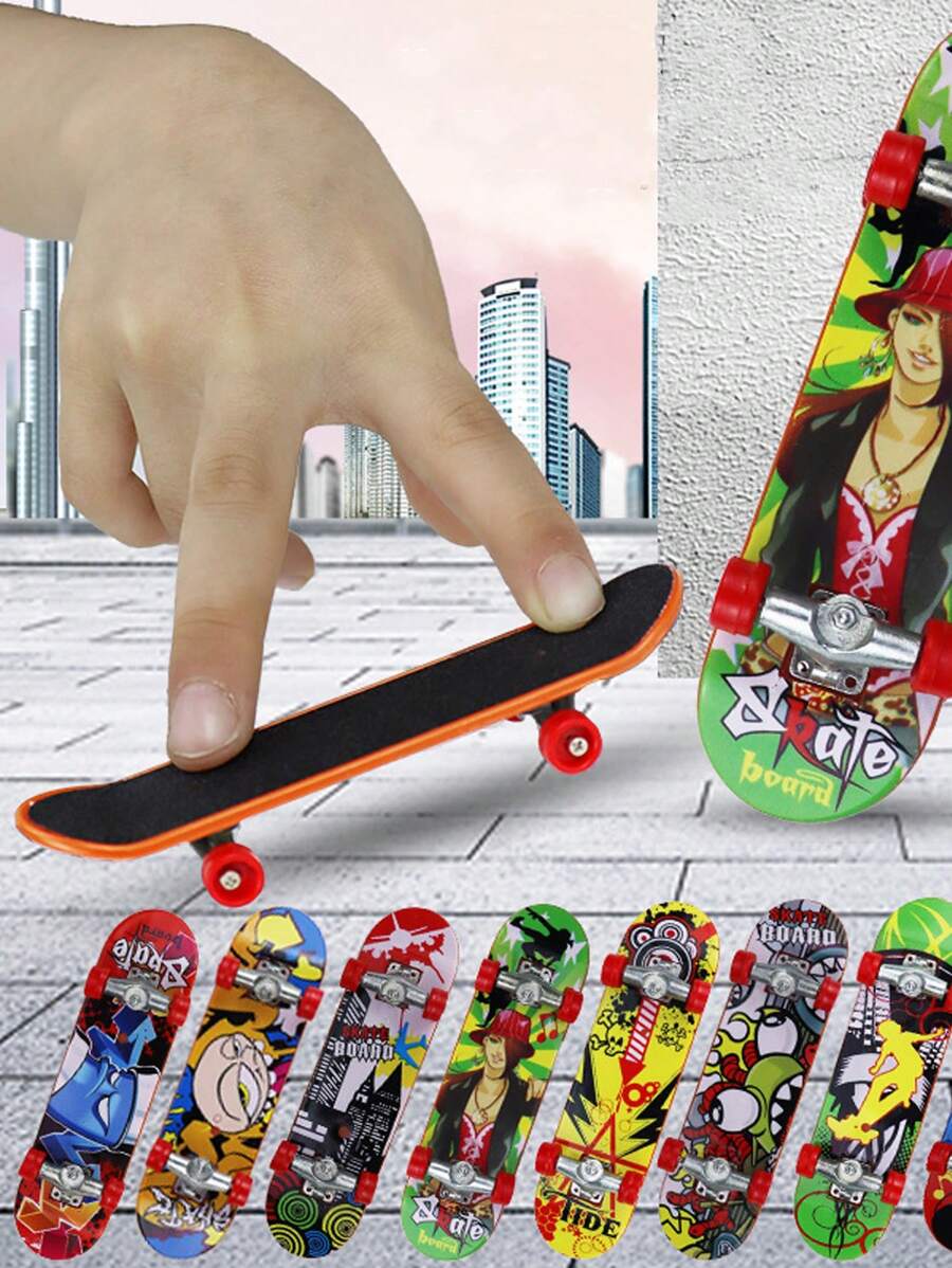 Random Finger Skateboard Fidget Toy Made Of Alloy And Plastic For