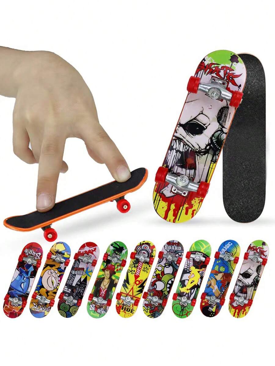 Random Finger Skateboard Fidget Toy Made Of Alloy And Plastic For