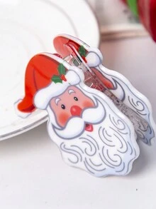 1 件裝女式可愛聖誕老人帽子髮夾適合節日派對