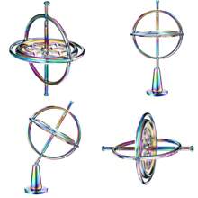 1 件陀螺儀玩具金屬反重力旋轉台陀螺儀飛行運動平衡物理玩俱生日多彩禮物 - 彩色 - 查看 4