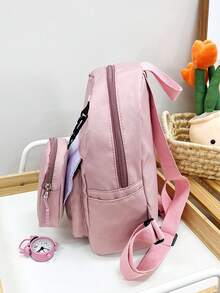 卡通可愛熊設計輕量化兒童背包,適用於旅行和學校