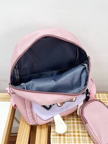 卡通可愛熊設計輕量化兒童背包,適用於旅行和學校