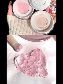 Polvo Matificador Absorbente De Aceite Anti Brillo Polvo Suelto Traslúcido De Maquillaje Efecto Mate 1pza - Rosa - Ver 3