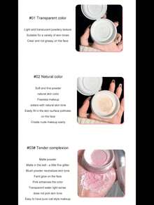 Polvo Matificador Absorbente De Aceite Anti Brillo Polvo Suelto Traslúcido De Maquillaje Efecto Mate 1pza - Rosa - Ver 7