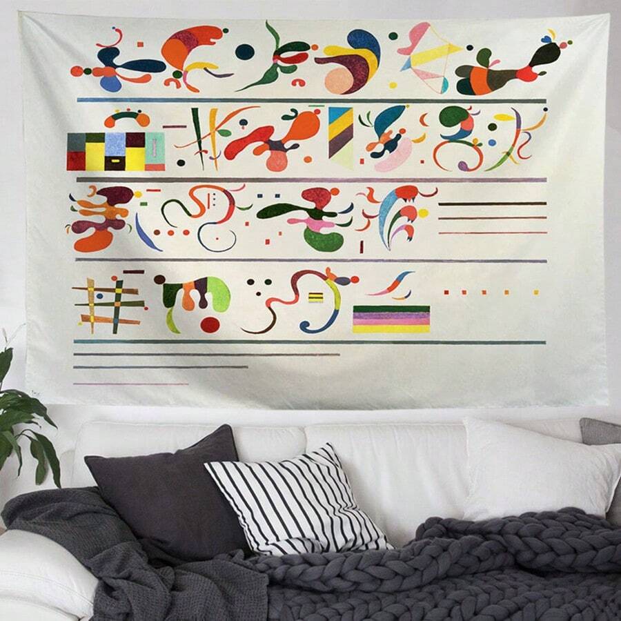 1 Miếng Đào Da Nhung Vải nền Với Mẫu tranh sơn dầu , Trang trí phòng Nghệ thuật - Đen và trắng - Xem 1