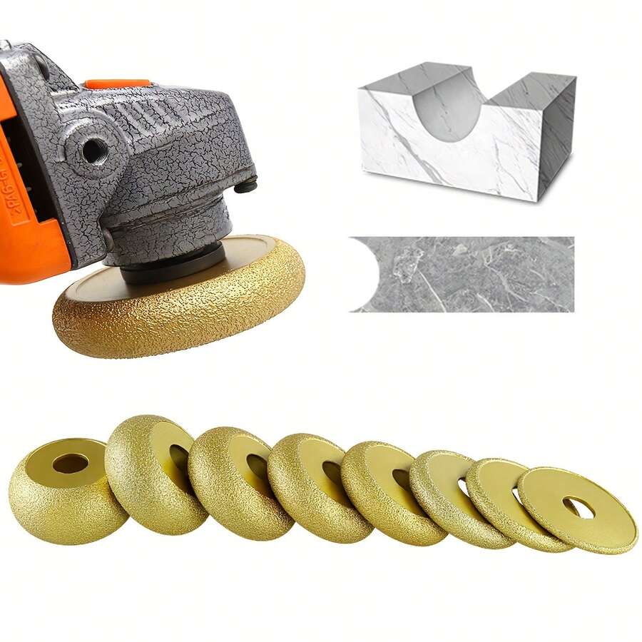 1 Pieza Rueda De Rectificado Vacío Con Diamante Para Columna Romana, Rueda De Perfil De Diamante De 3 Pulgadas Con Altura De Trabajo De 5 Mm A 40 Mm, Para Azulejos De Cerámica, Azulejos Del Diamante, Cuarzo, Mármol, Granito, Piedra Artificial, Cerámica, Con Orificio De 20 Mm