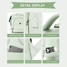 女性旅行背包,大容量電腦背包,輕便短途商務旅行行李袋,適用於大學生周末過夜行李背包 - 薄荷綠 - 查看 10