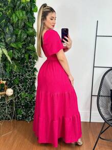 Women Dresses - Hot Pink - View 2