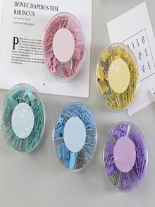 94pcs Colored Study & Office Supply Binder Clips Set, Blue - Blue - View 4