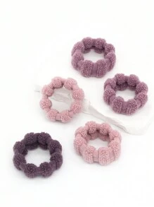 1 件桶装多色女士毛巾发带，简约时尚，适合马尾辫、发髻、无缝发带，日常佩戴