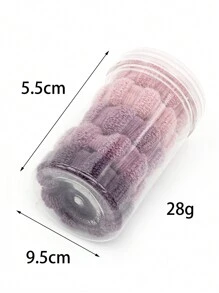 1 件桶装多色女士毛巾发带，简约时尚，适合马尾辫、发髻、无缝发带，日常佩戴