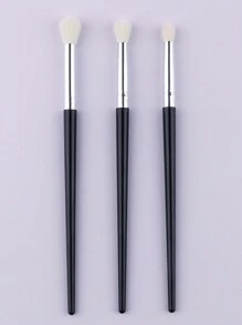 3pcs Blending Brush Nose Shadow Brush Detail Brush,Eyebrow Brush,Eyeshadow Brush,Spoolie,Spoolie Brush - Black - View 4
